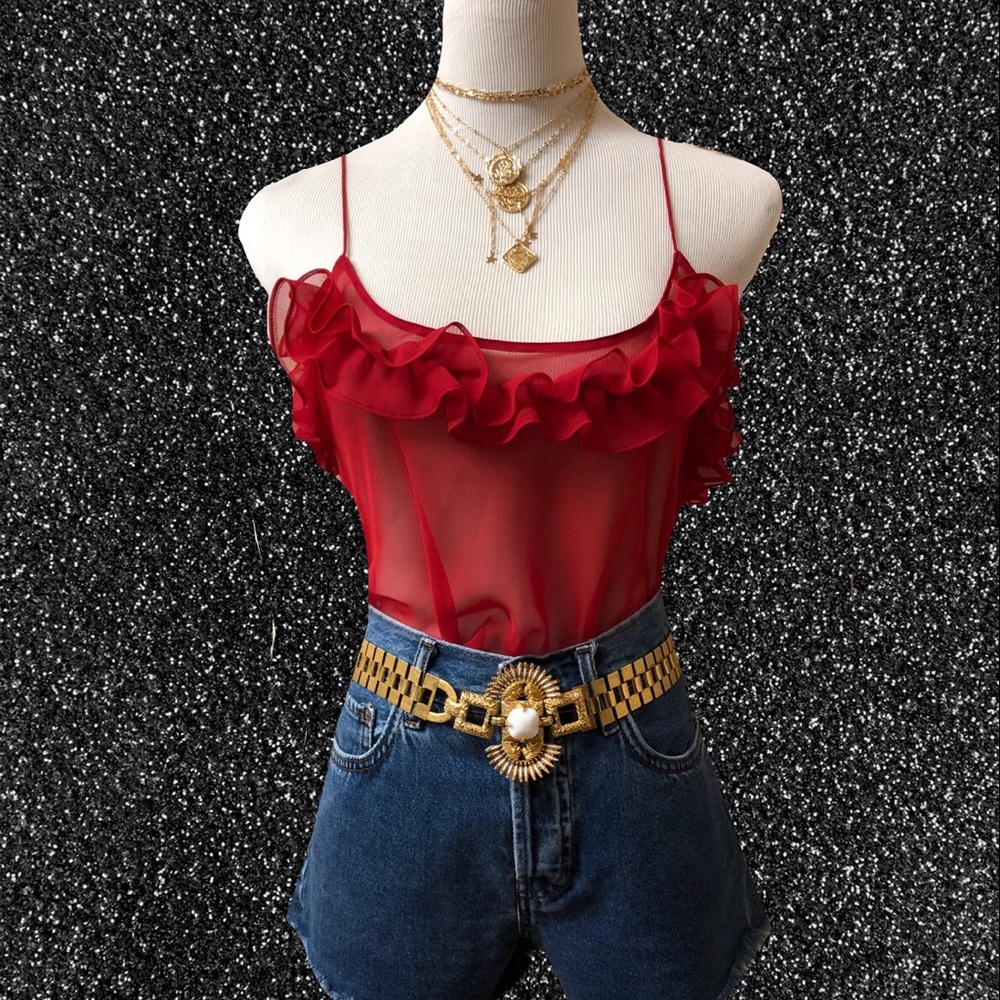 Vintage 80’s Lingerie See Through Tank Top